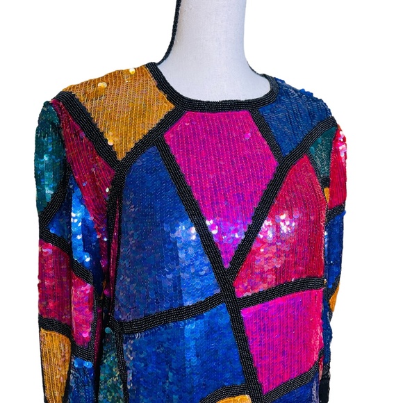 Scarlet Page custom vintage sequin top - Picture 5 of 5